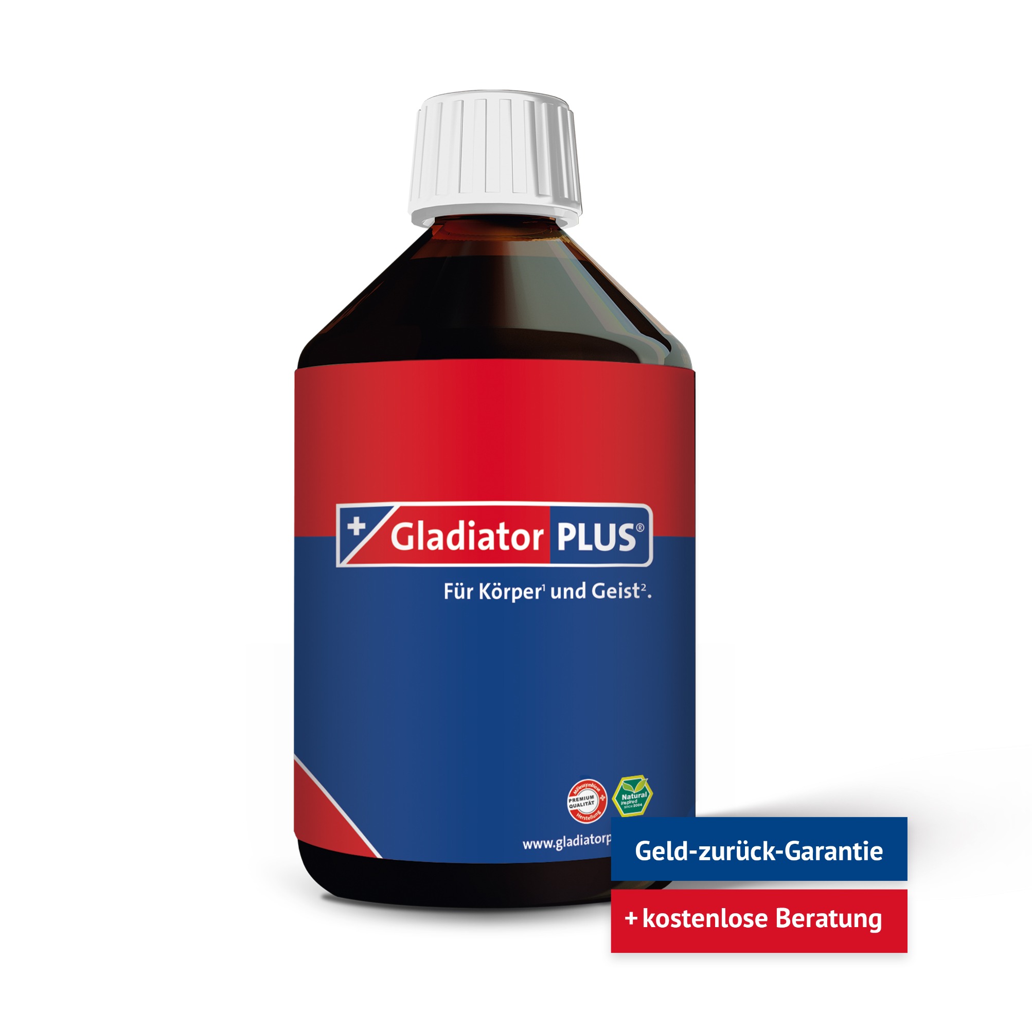 GladiatorPLUS Mensch Glasflasche 250 ml